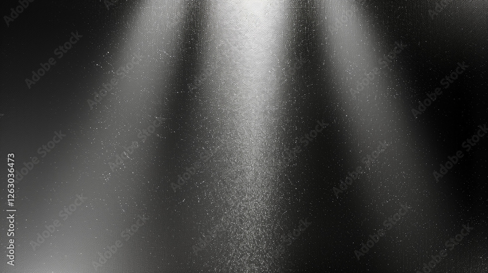 Poster Abstract background featuring a spotlight illuminating a black wall with a gray gradient texture, creating a sleek and modern design with ample copy space for branding, advertising, or creative use, w