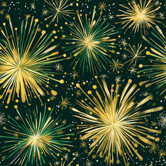 Golden Fireworks Pattern