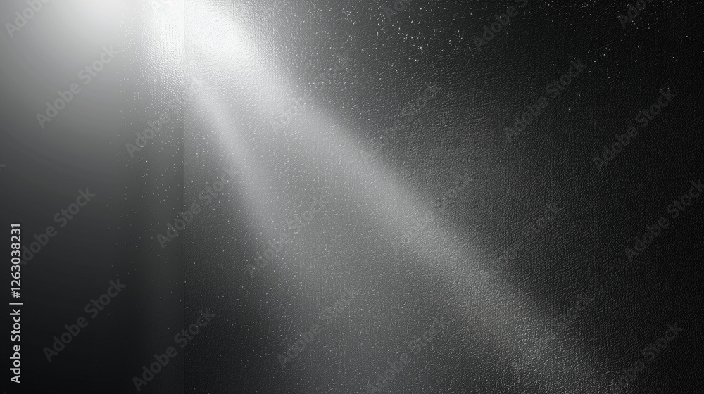 Leinwandbilder Abstract background featuring a spotlight illuminating a black wall with a gray gradient texture, creating a sleek and modern design with ample copy space for branding, advertising, or creative use, w