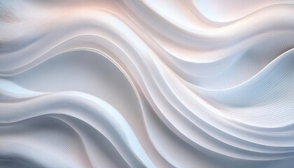 Obraz premium soft fluid wave texture with layered curves in pastel white and blue tones, perfect for modern background and digital art