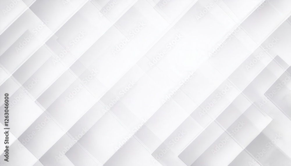 Fototapete abstract white geometric background with diagonal folded paper texture, modern minimalist design for branding, presentation and digital art

