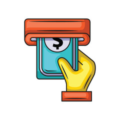 Withdrawal of money icon design. Withdrawal of money vector