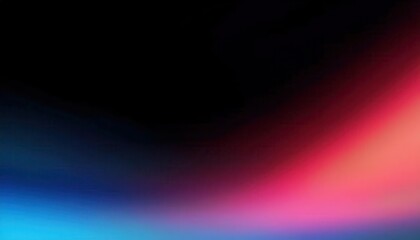 Obraz premium vibrant abstract gradient with deep black transitioning into neon pink, purple, and blue hues for modern background
