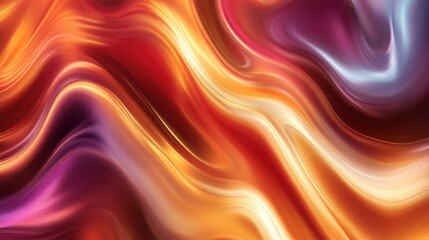 Obraz premium Abstract Fluid Art Background Swirling Red, Gold, and Purple Waves with Luminous Highlights