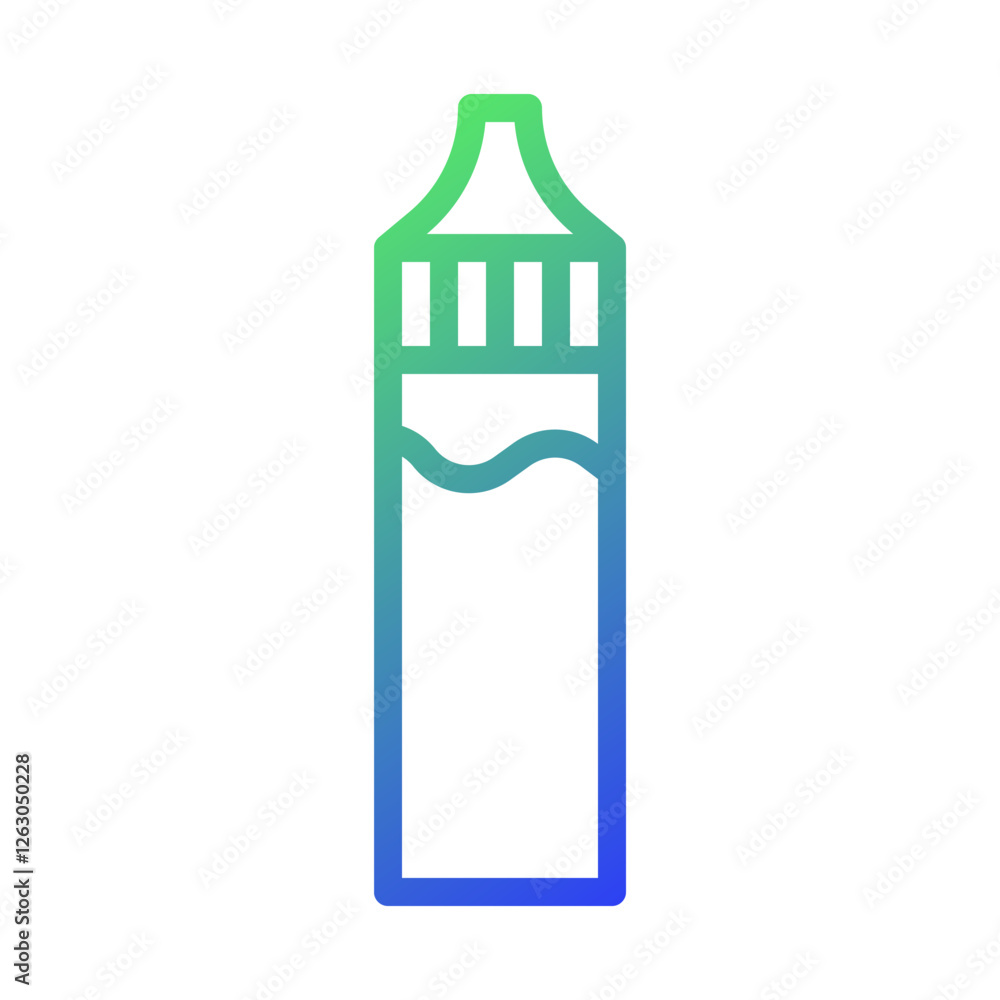 Poster gradient liquid container outline design icon