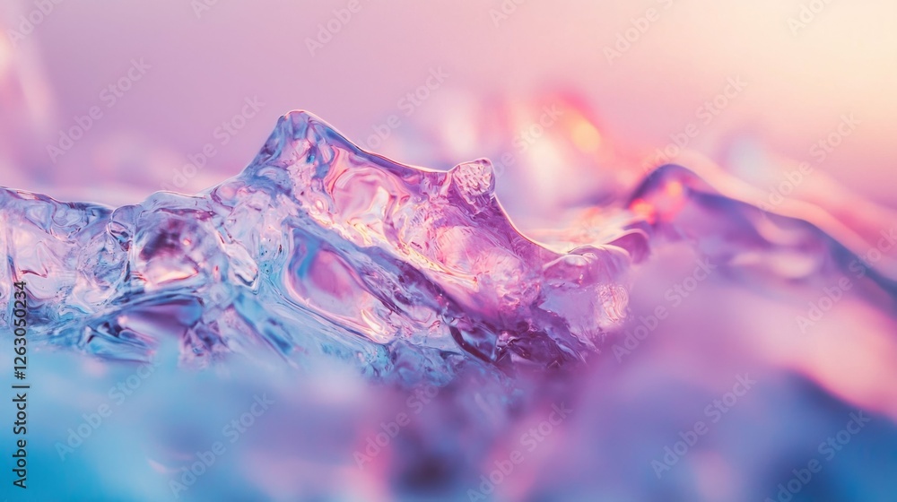 Aufkleber abstract colorful waves in soft light with delicate reflections