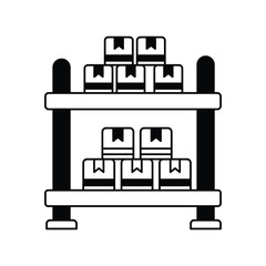 stock glyph outline icon with white background vector stock illustration