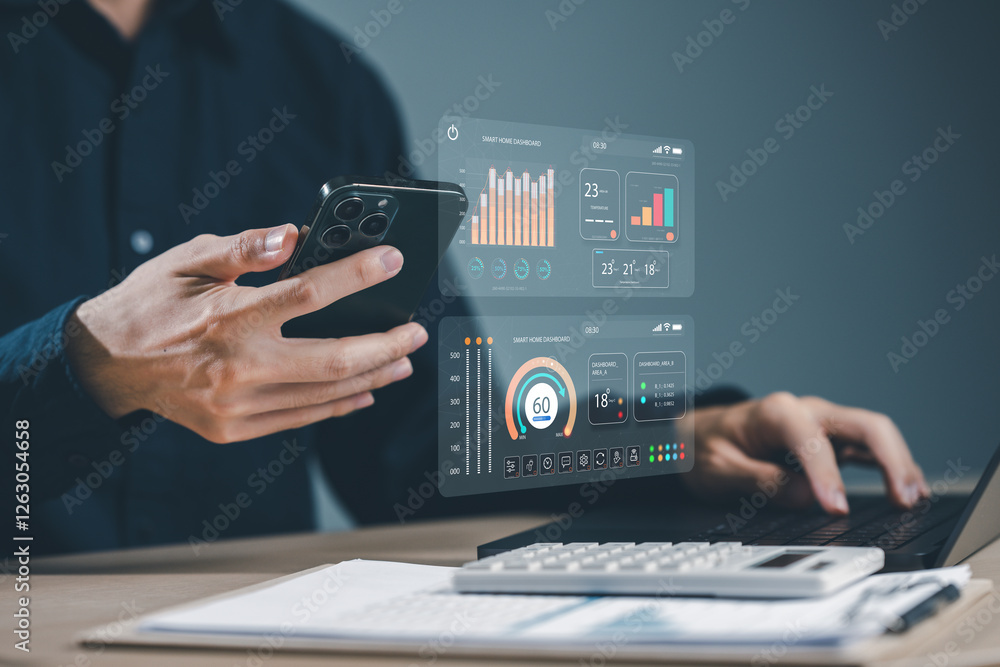 Poster business strategy analysis data, analyst database development analytic.