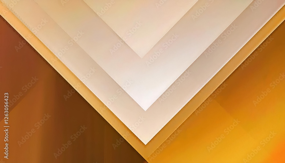 Aufkleber modern geometric abstract with sharp angular golden and brown lines, architectural illusion, minimalist background design