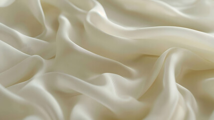Obraz premium Soft, flowing white fabric draped elegantly, creating a serene and tranquil background scene