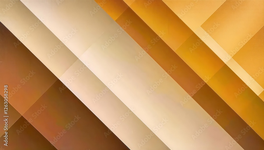 Fototapete modern geometric abstract with sharp angular golden and brown lines, architectural illusion, minimalist background design