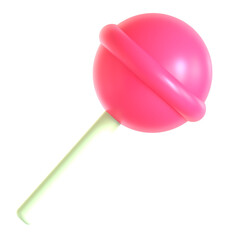 lollipop retro 3d icon illustration