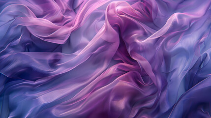 Obraz premium Soft, flowing fabric in shades of purple and pink, creating a dreamy, ethereal atmosphere