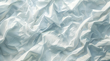 Obraz premium Abstract representation of crumpled white fabric, creating a serene and textured background