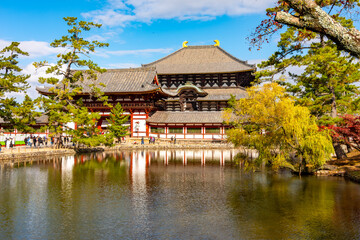 Todai-ji (Eastern Great Temple) founded in 8th century in Nara, Japan