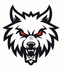 Aggressive Wolf Head Emblem – Modern Animal Gaming Icon



