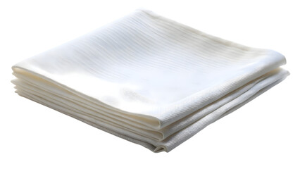 Stack of White Linen Napkins: A pristine stack of folded white linen napkins, ready to elevate any dining experience with elegance and sophistication.