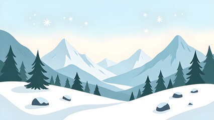 Fairytale world of snowy forests