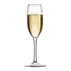 sparkling champagne glass filled with bubbly drink, perfect for celebrations and special occasions....