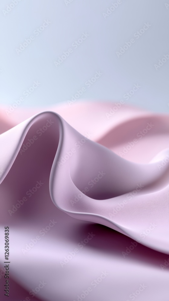 Poster elegant draping of soft pink fabric highlighting texture and movement under gentle lighting in a min