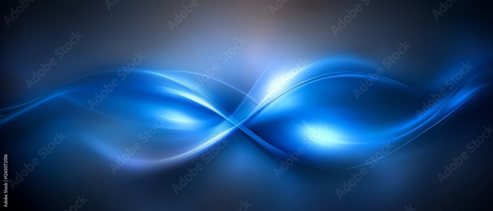 Poster abstract blue glowing waves dynamic design background art web dark