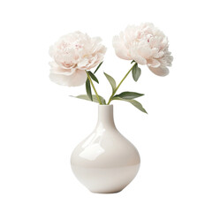 Elegant vase with pink peony flowers, perfect for home decor. soft colors and smooth design create serene atmosphere, enhancing any space beautifully
