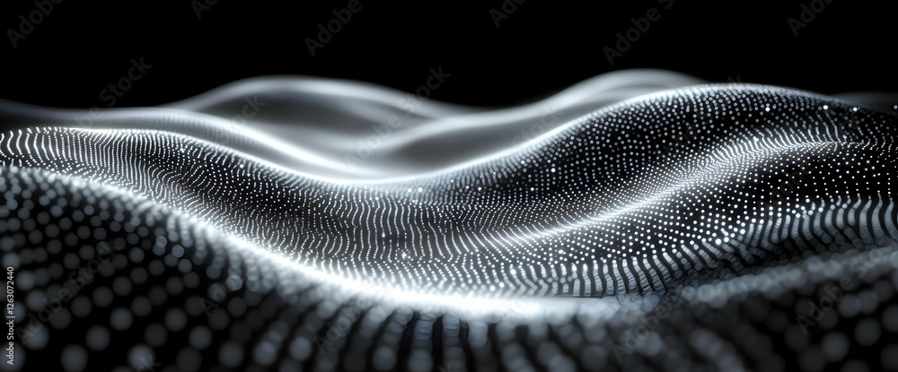 Poster abstract digital wave pattern with light effect