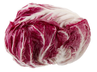 Radicchio, red salad isolated on transparent background
