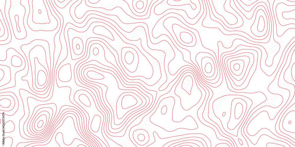 Poster abstract topographic map contour, white background and colorful wave lines pattern texture. geograph