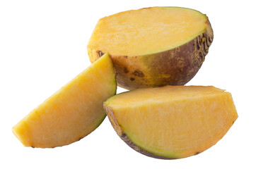 Fresh Turnip Swede isolated over transparent background.