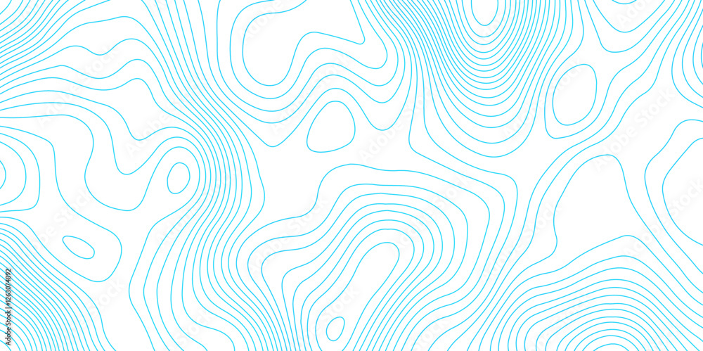 Poster abstract topographic map contour, white background and colorful wave lines pattern texture. geograph