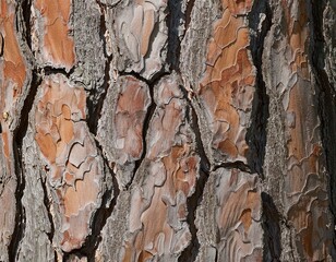 background dry grey bark of pine tree