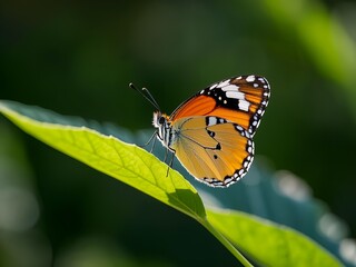 beautiful butterfly with wing opened