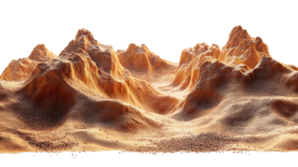 Desert Mountain Range: A stunning aerial view showcasing a rugged desert mountain range under the radiant sun, highlighting its unique texture and form.