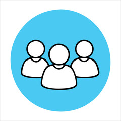 People icon bold style duotone colors team vector design