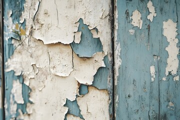 Obraz premium Authenticity in every detail, peeling paint texture, creating a stunning vintage and nostalgic effect