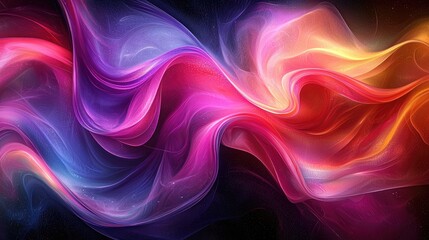 Obraz premium Abstract Colorful Swirling Waves of Light and Energy