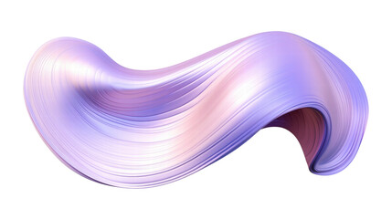 Fototapeta premium Abstract Fluid Wave Design in Soft Pastel Colors with Smooth Curves and Translucent Texture on Transparent Background