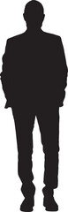 vector; silhouette;man wearing suit