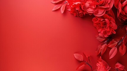 Women's Day: Against the Festive Red-toned Background, Highlighting Women's Passionate and Energetic Elegance