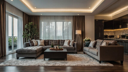 Fototapeta premium living room interior modern