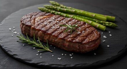 Juicy Grilled Steak with Asparagus Recipe