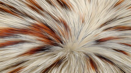 Obraz premium Detailed Close-Up of Soft Faux Fur Texture in Brown and Beige Colors