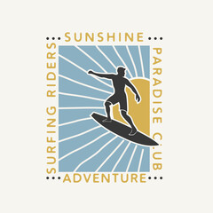 Sunshine Surfing paradise adventure graphic print