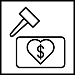 Charity Auction Icon Design