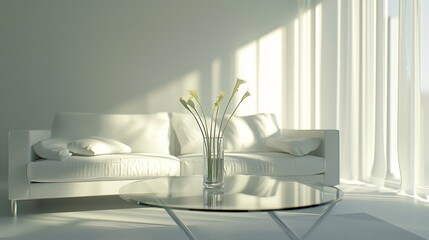 Serene Minimalist Living Room Interior Design