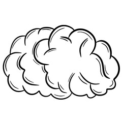 Brain Organ Sketch Illustration