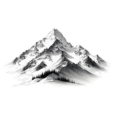Majestic chilean andes mountains sketch inspiring awe and wonder