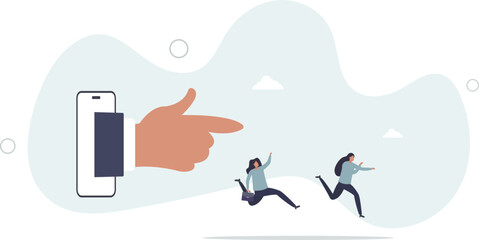 Thought leadership, influencer or key opinion leader, KOL, social marketing for advertising campaign lead or influence by expert person concept.flat character life .