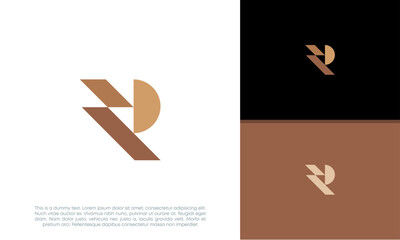 Initials R logo design. Initial Letter Logo. Innovative high tech logo template.	